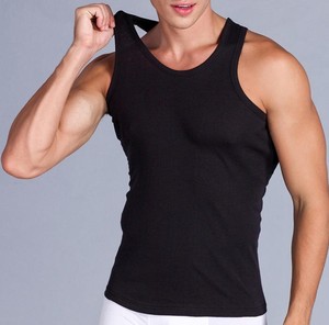 Camiseta sin Mangas para Hombre, Nueva Colección 2026, Color Gris, Algodón, Cuello Redondo, Estilo Casual, Tejido de Punto, Color Sólido, Transpirable, para Fitness - Product Image 6