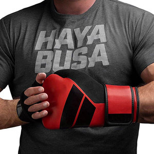 Gants de boxe en cuir rouge et noir avec fermeture à boucle, antidérapants, imperméables, unisexes pour l'entraînement de boxe pour adultes - Product Image 5
