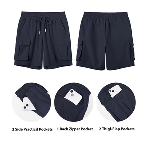 Shorts cargo pour femmes sur mesure, respirants, couleur unie, impression de logo personnalisée, 100% coton, prix bas - Product Image 3