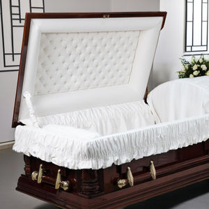 Serenity Cercueil en bois dur de style nord-américain de haute qualité Technologie de moulage DLP Nouvelle condition-Urnes funéraires en gros direct - Product Image 6