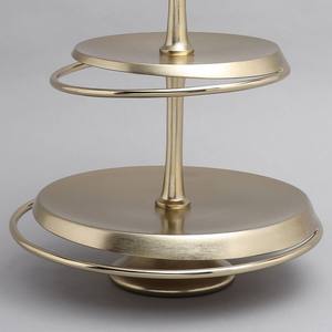 Support à cupcakes moderne à 2 niveaux en métal doré, plateau de service élégant à étages, présentoir décoratif pour desserts, pour mariage, fête, décoration de la maison - Product Image 6