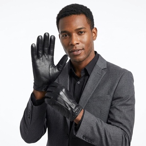 Custom Fashion Real Leather Wrist <b>Gloves</b> <b>Men</b>/Women New Winter Travel Outdoor <b>Touch</b> <b>Screen</b> Feature Eco-Friendly Thermal Plain - Product Image 5