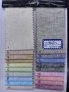 Tela de Camisería de Mezcla de Algodón y Lino de Alta Calidad, 58 Pulgadas, Tejido Refil, Teñido Liso, para Confección de Ropa para Hombre y Mujer - Product Image 5