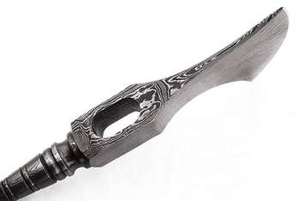 High Quality Industrial Stainless Steel Damascus Flat Backed Handmade Pizza Cutter <b>Axe</b> Head 20-Inch Rose <b>Wood</b> Handle - Product Image 4