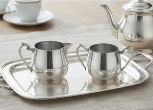 Ensemble de 2 pots à sucre et à crème en acier inoxydable, finition polie miroir, design minimaliste, forme ronde, résistant à la rouille, ustensiles de cuisine - Product Image 4