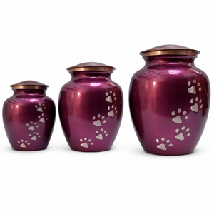 Handcrafted Metal Pet Loss Memorial Urn Engraved Dog Paw Prints Ashes Casket Custom Small Medium <b>Large</b> Size Animal Funeral <b>Jar</b> - Product Image 6