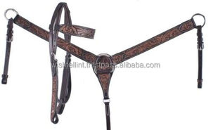 Top Seller Western Horse Products Brida de cabeza de cuero con cuentas y herramientas a mano - Product Image 5