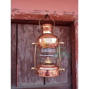 Lanterne artisanale en laiton et verre – Excellent rapport qualité-prix – Décoration suspendue en métal pour la maison, l'hôtel, le bureau, le restaurant – Idée cadeau et fournitures de design - Product Image 3