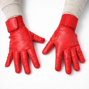 Gants de baseball en cuir rouge unisexes pour adultes, durables, ambidextres, pour l'entraînement en intérieur et en extérieur - Product Image 2