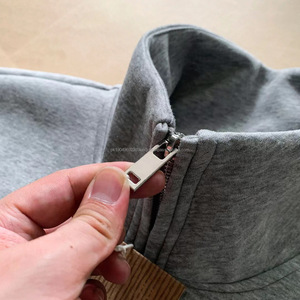 Factory Custom Stand Collar <b>Half</b> <b>Zip</b> Acid Washed Pullover Cotton <b>Men's</b> Oversized <b>Sweatshirt</b>& Hoodies - Product Image 6