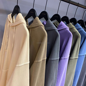 Sweat à capuche élégant 380gsm de haute qualité en coton avec lavage de pierre vintage - Product Image 4