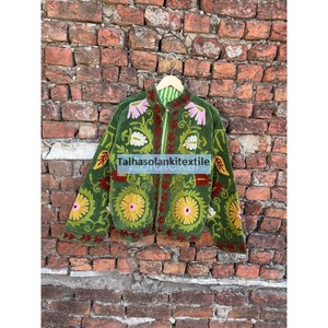 Wholesale Suzani <b>Velvet</b> <b>Jacket</b> Floral Embroidery Coat Hippi Style Handmade <b>Women</b> Coat Inside Cotton Lining <b>Jacket</b> - Product Image 5