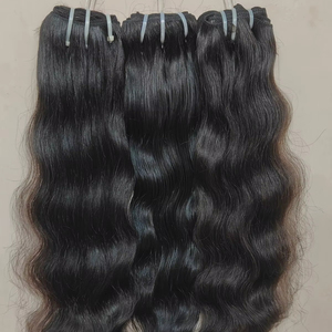 Vente en gros d'extensions de cheveux vierges indiens 100% de qualité 12A naturel lâche vague profonde pas cher prix cheveux de vague de corps de temple - Product Image 1