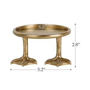 Ensemble de bougeoirs à pattes en laiton - Artisanat de luxe doré en gros - Product Image 6