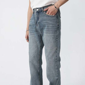 Custom Men Relaxed Fit Denim Jeans Heavy Cotton Casual Pants OEM Apparel Manufacturer Private Label Wholesale Supplier - Product Image 3