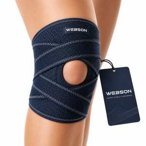 ผ้าพันเข่ายกน้ำหนัก WABSON SPORT แบบยืดหยุ่น พร้อมแถบตีนตุ๊กแก ป้องกันอย่างมืออาชีพ สวมใส่สบาย ขายส่ง - Product Image 6