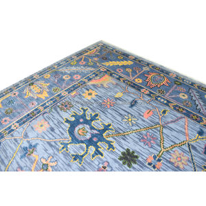 Tapis Oushak moderne de qualité supérieure, en laine de Nouvelle-Zélande, noué à la main, antidérapant, rectangulaire, grand espace, décoration de sol, maison - Product Image 3