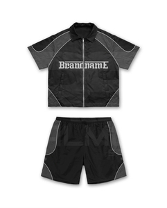 Conjunto de Chaqueta y Pantalón Corto Deportivo Cortavientos de Poliéster/Nylon de Alto Gramaje para Hombre, Producto en Tendencia 2026 - Product Image 3
