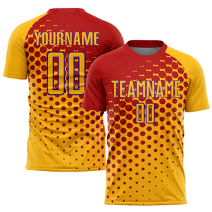 เสื้อฟุตบอลแบบกำหนดเองสำหรับทีม  เสื้อฟุตบอลโพลีเอสเตอร์ 100% แขนสั้น ป้องกันรังสียูวี แห้งเร็ว ระบายอากาศดี รับผลิตแบบ OEM ODM ขายส่ง - Product Image 3