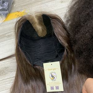 วิกผมมนุษย์แบบพรีเมี่ยมจากเวียดนามวิกผมลอนตรงสวิสผมหยิกเป็นลอนสีน้ำตาลเข้ม2x6 HD - Product Image 4