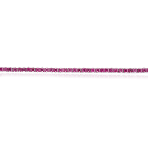 Nouveautés Vente en gros d'usine Bracelet tennis fin et minimaliste en argent 925 avec rubis naturel taille princesse pierre de naissance de juillet - Product Image 5