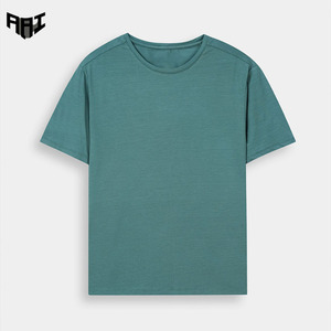 Camiseta de Hombre, Estilo Vintage, 100% Algodón, con Logotipo Personalizado, de Alta Calidad, Lisa, para Streetwear, Manga Corta, Cuello Redondo, Marca Privada, OEM, ODM - Product Image 1