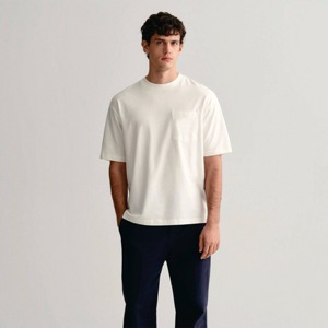 Men's <b>White</b> Cotton T-Shirt Regular Fit O-Neck Short Sleeve Casual Solid Color Jersey Knitted <b>Plain</b> Dyed - Product Image 1