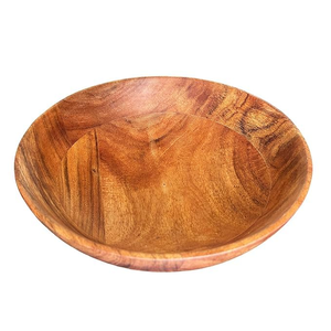 Bol à salade en bois de style ferme moderne, fait main, écologique, style bohème, design minimaliste décoratif pour mariage - Product Image 5