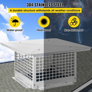Adjustable 13\" X 13\" Flue <b>Caps</b> 304 Stainless Steel Fireplace Chimney Cover <b>Bolts</b> Metal Spark Arrestor for Villas Chimney <b>Cap</b> - Product Image 4