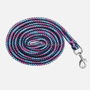 Cuerda de plomo de nailon para caballos con broche de latón Cuerda de plomo de caballo de nailon rosa y gris PP - Product Image 4