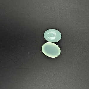 Piedra preciosa verde de jade natural Aqua Onex de alta calidad, corte ovalado, pulida y suelta, para la fabricación de joyas. - Product Image 2