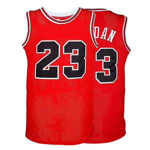 Camiseta sin mangas unisex de baloncesto Heat for 23, negra con rayas rojas, estampado en relieve, malla transpirable, 100% poliéster - Product Image 3