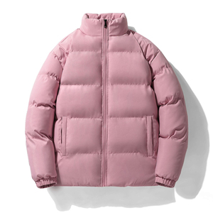 Customized Men's Puffer <b>Jacket</b> with Stand Collar Custom Thickened Cotton Polyester Windbreak Puffer <b>Jacket</b> for Men - Product Image 4