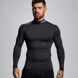 Chemise de compression à manches longues pour homme, personnalisée 2021, respirante, en spandex, séchage rapide, vêtements de fitness MMA, vêtements de mode - Product Image 1