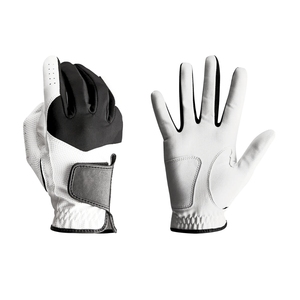 Gants de golf hybrides personnalisés avec logo OEM, en cuir véritable, paume renforcée, élastiques, imperméables, légers, matière extensible 4 directions - Product Image 1