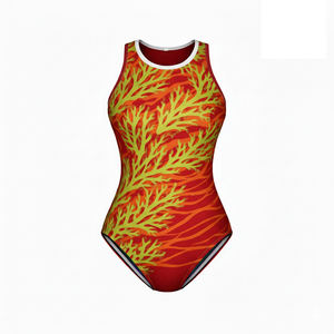 Maillot de bain une pièce sexy à coupe haute, design professionnel, couleurs et logo personnalisables, impression frontale, séchage rapide, imperméable - Product Image 4