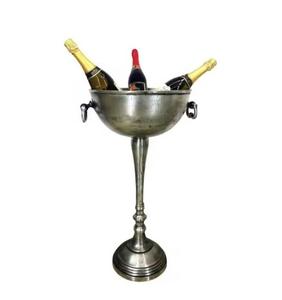 Polished Metal Champagne Bucket Custom Made Stainless Steel Wine Champagne Bucket for Multiple Bottles, Wine Cooler - Product Image 1