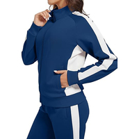 Ensemble de survêtement décontracté pour homme en polyester léger avec col montant, veste et pantalon de jogging, idéal pour l'hiver et respectueux de l'environnement