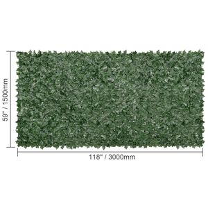 Schermo per Recinzione in Edera Verde 2m, 59 x 118 Pollici, Muro Verde Artificiale Resistente ai Raggi UV con Supporto in Rete e Giunti Rinforzati - Product Image 5