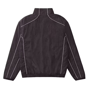 High Quality Men's Coated Stand Collar Nylon Track <b>Jacket</b> Wind Resistant Sports Training Streetwear Lightweight - Product Image 2