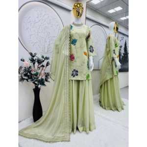 Traje de fiesta de diseñador para mujer, conjunto con lentejuelas bordadas y trabajo de codificación, traje de noche elegante - Product Image 4