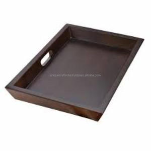 Plateau en bois artisanal haut de gamme avec émail, décoration de table, artisanat unique d'Inde, élégante assiette de service, utilisation domestique et cuisine - Product Image 4