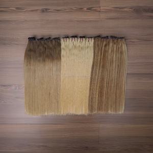 Venta al por mayor de cabello humano camboyano sin procesar mechones de doble dibujado virgen cruda cutícula alineada cabello indio tipo de cabello - Product Image 5