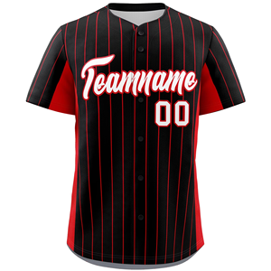 Maillot de baseball personnalisé, imprimé par sublimation, en maille cousue, pour équipes, vente en gros pour l'entraînement - Product Image 2