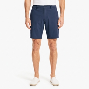 Handcrafted Bolster Industry <b>Men's</b> <b>White</b> 100% Cotton Solid Front Logo Breathable Pull-On <b>Shorts</b> - Product Image 1
