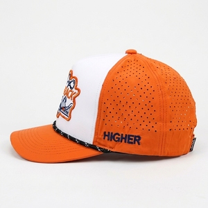 Premium Custom 5 Panel Pre Curved <b>Snapback</b> <b>Cap</b> Laser Cut Perforated Breathable Denim Streetwear Hat Unisex OEM ODM Low MOQ High - Product Image 2