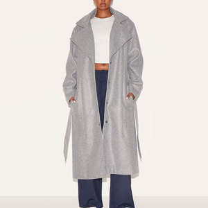 Manteau long tendance pour femme, hiver, logo personnalisé, toile, laine, respirant, coupe confortable - Product Image 1
