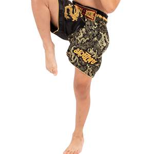 Pantalones Cortos de Muay Thai para Hombre, Estampado Satinado, Cintura Elástica, para Entrenamiento, Gimnasio, Kickboxing, Ligeros - Product Image 2