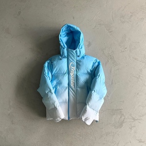 Chaqueta Acolchada con Capucha Más Vendida, Bordado con Fuente Gótica, Degradado, Abrigo de Invierno, Chaquetas Acolchadas con Diseño Personalizado - Product Image 1
