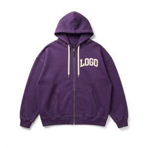 Heavyweight Men Oversized Hoodie Jacket Full <b>Zip</b> <b>Hooded</b> Sweatshirt Custom Logo Custom Color - Product Image 4